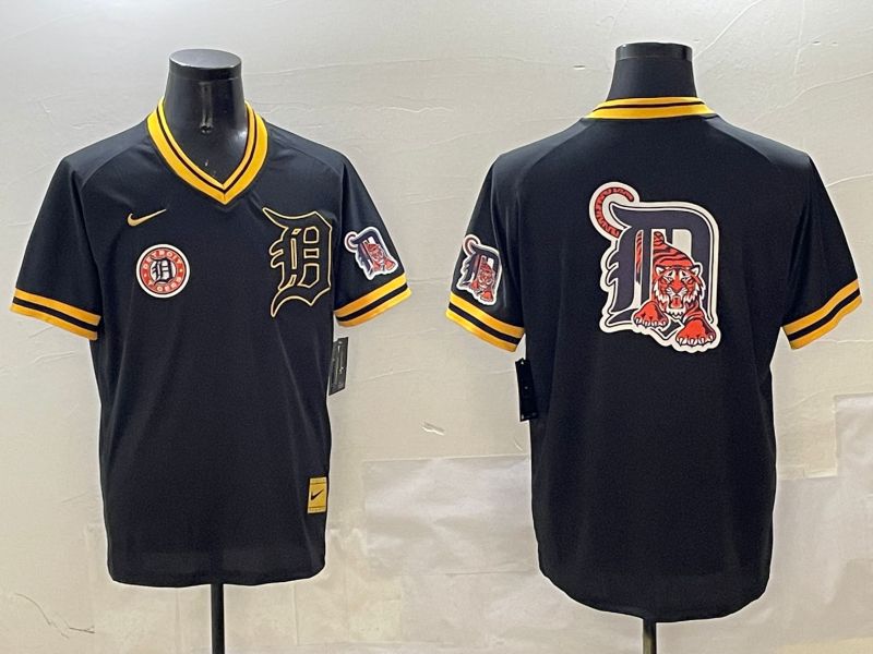 Men Detroit Tigers Blank Black Gold Game 2025 Nike MLB Jersey style 4->detroit tigers->MLB Jersey